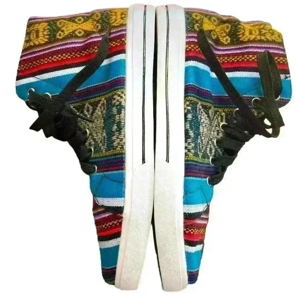 Inkkas Peruvian textile hightop sneakers Inca textile Women’s Size 10 Men’s 8